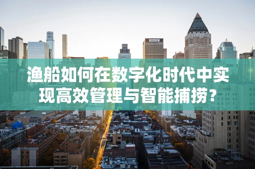 渔船如何在数字化时代中实现高效管理与智能捕捞？