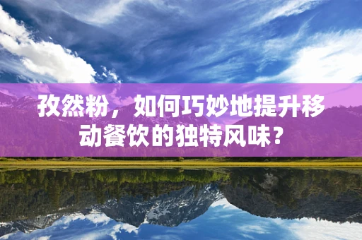 孜然粉，如何巧妙地提升移动餐饮的独特风味？