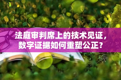 法庭审判席上的技术见证，数字证据如何重塑公正？