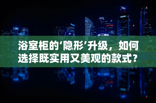 浴室柜的‘隐形’升级，如何选择既实用又美观的款式？