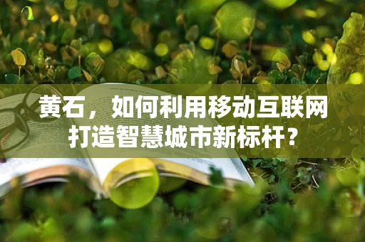 黄石，如何利用移动互联网打造智慧城市新标杆？