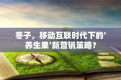 枣子，移动互联时代下的‘养生果’新营销策略？