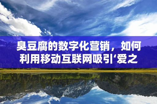 臭豆腐的数字化营销，如何利用移动互联网吸引‘爱之者’？