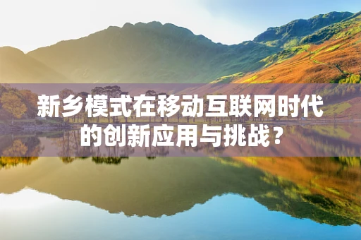 新乡模式在移动互联网时代的创新应用与挑战？