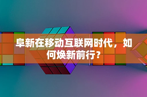 阜新在移动互联网时代，如何焕新前行？