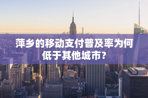 萍乡的移动支付普及率为何低于其他城市？