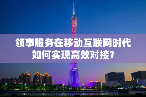 领事服务在移动互联网时代如何实现高效对接？