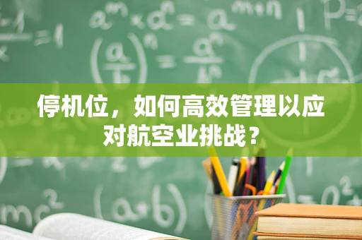 停机位，如何高效管理以应对航空业挑战？