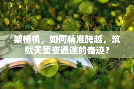 架桥机，如何精准跨越，筑就天堑变通途的奇迹？