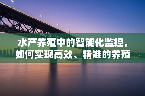 水产养殖中的智能化监控，如何实现高效、精准的养殖管理？