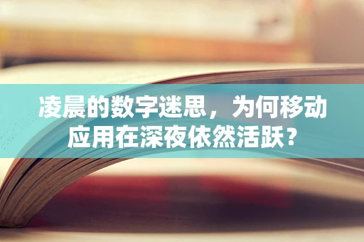 凌晨的数字迷思，为何移动应用在深夜依然活跃？