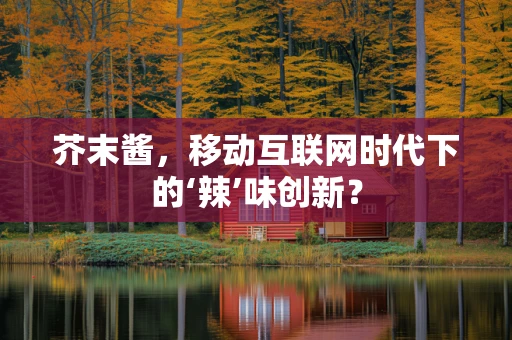 芥末酱，移动互联网时代下的‘辣’味创新？