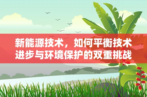 新能源技术，如何平衡技术进步与环境保护的双重挑战？