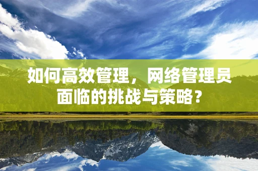 如何高效管理，网络管理员面临的挑战与策略？