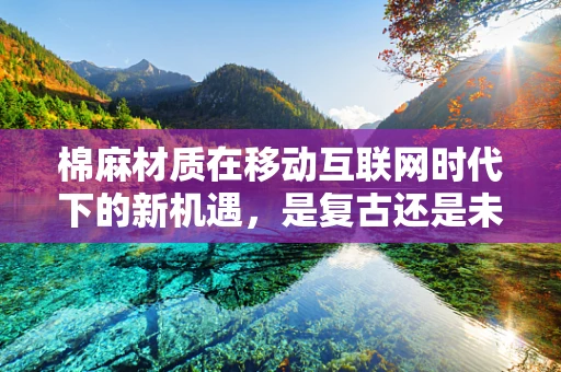 棉麻材质在移动互联网时代下的新机遇，是复古还是未来？