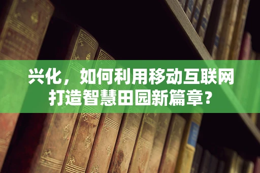 兴化，如何利用移动互联网打造智慧田园新篇章？