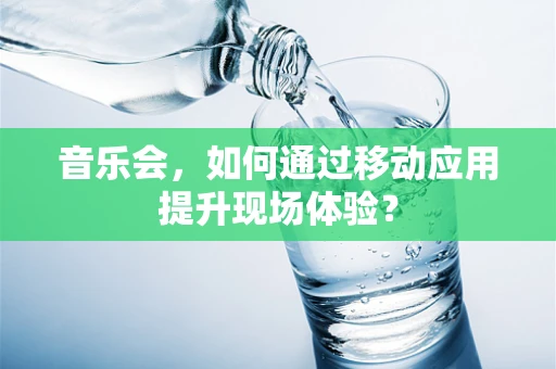 音乐会，如何通过移动应用提升现场体验？