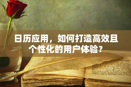 日历应用，如何打造高效且个性化的用户体验？