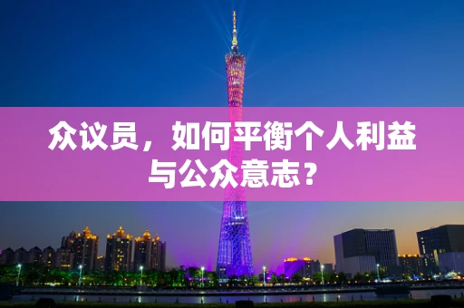 众议员，如何平衡个人利益与公众意志？