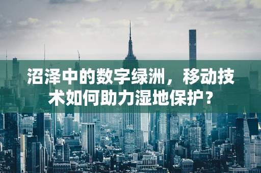 沼泽中的数字绿洲，移动技术如何助力湿地保护？