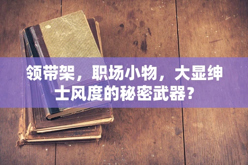 领带架，职场小物，大显绅士风度的秘密武器？