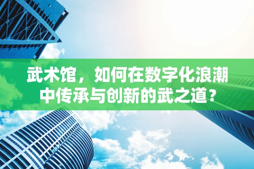 武术馆，如何在数字化浪潮中传承与创新的武之道？