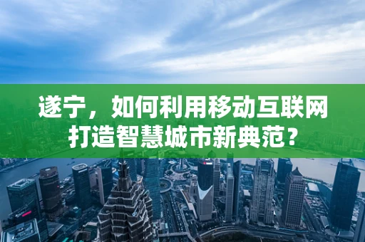 遂宁，如何利用移动互联网打造智慧城市新典范？