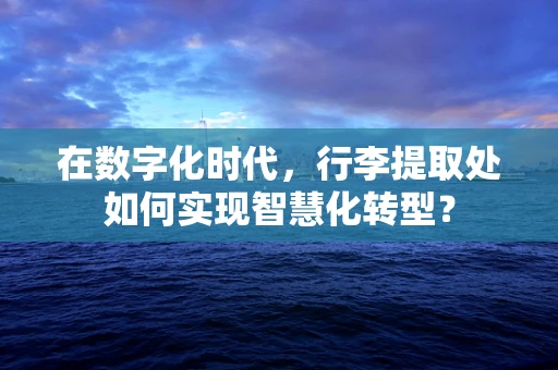 在数字化时代，行李提取处如何实现智慧化转型？