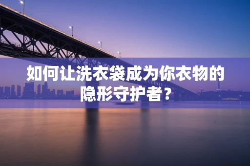 如何让洗衣袋成为你衣物的隐形守护者？