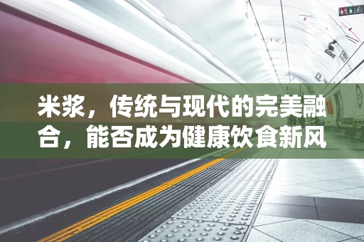 米浆，传统与现代的完美融合，能否成为健康饮食新风尚？