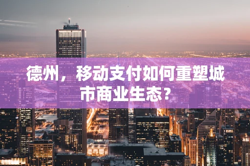 德州，移动支付如何重塑城市商业生态？