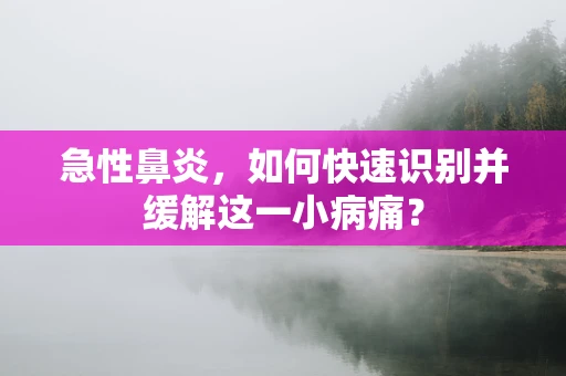 急性鼻炎，如何快速识别并缓解这一小病痛？