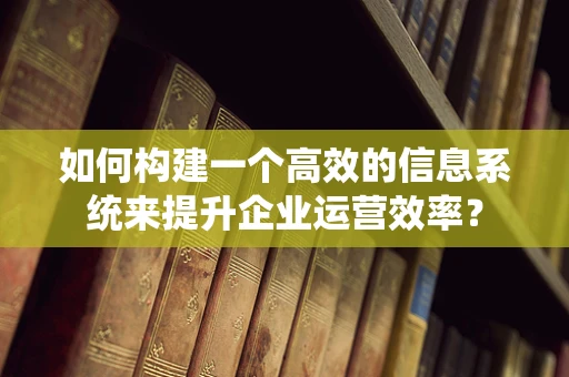 如何构建一个高效的信息系统来提升企业运营效率？