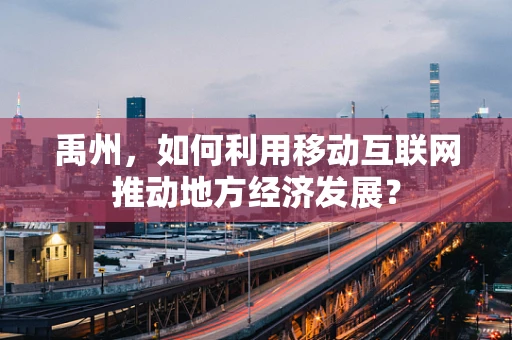 禹州，如何利用移动互联网推动地方经济发展？