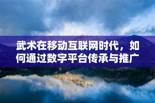 武术在移动互联网时代，如何通过数字平台传承与推广？