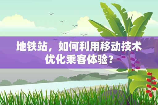 地铁站，如何利用移动技术优化乘客体验？