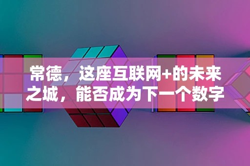 常德，这座互联网+的未来之城，能否成为下一个数字创新高地？