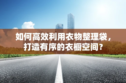 如何高效利用衣物整理袋，打造有序的衣橱空间？