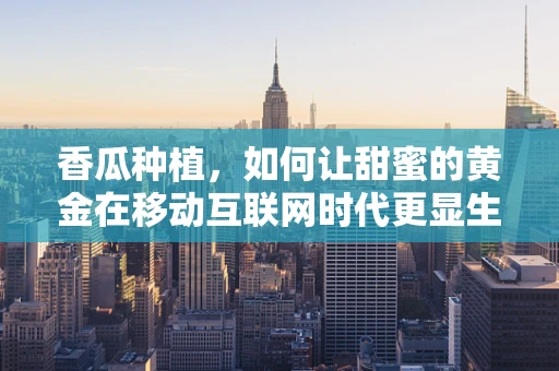 香瓜种植，如何让甜蜜的黄金在移动互联网时代更显生机？