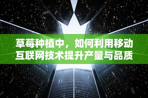 草莓种植中，如何利用移动互联网技术提升产量与品质？