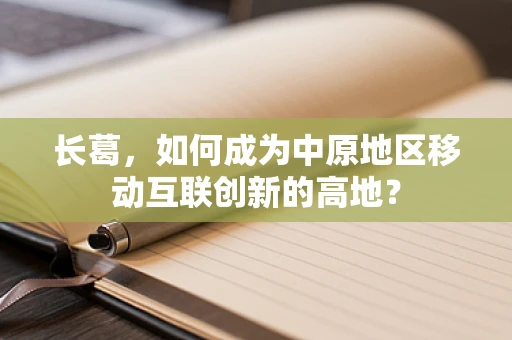 长葛，如何成为中原地区移动互联创新的高地？